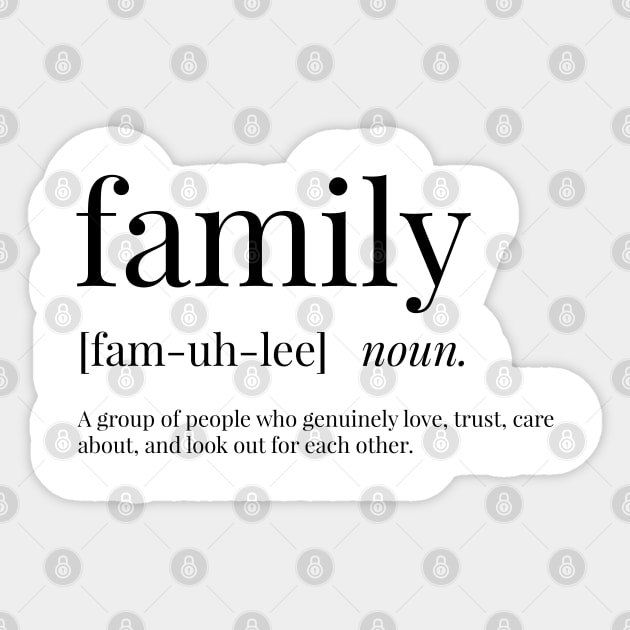 Family Definition Sticker by definingprints